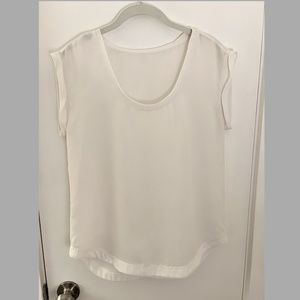 Jcrew Off White Scoop Neck Work Blouse